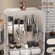 Cosmetics storage box desktop high-end skin care product storage cabinet large-capacity dust-proof dressing table storage rack ordinary style with mirror