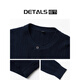 LUMILOTUS light luxury new brand jacquard henley collar sweater men's autumn and winter new casual versatile business long-sleeved inner sapphire blue M