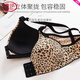LangSha Leopard Print Front Button Large Size Sexy, Comfortable and Breathable Women's Underwear Push-Up Sagging Bra Top Supporting Secondary Breast Bra Gold (Single Pack) 80B 36C Suitable for 95Jin Jin is equal to 0.5kg within