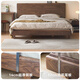 Pusu wood solid wood bed North American black walnut high back Nordic master bedroom double suspended bed Hill suspended bed 1.8 meters丨Ready stock