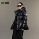 Govan Black Gold Goose Down Jacket Queen 5.0 Five Plates 2025 New Women's Puff Thickened Winter Down Jacket Black L