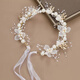 Shui Yunmiao children's New Year crown tiara girls headband New Year princess crown hair accessories flower girl hairband girl hairpin flower white flower pearl hairband