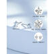 Chow Tai Sang platinum earrings for girls PT950 five-pointed star platinum earrings earrings ear care birthday gift for women with platinum ear plugs