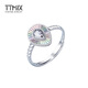 TTMIX Colorful Platinum Ring pt950 Platinum Ring Fashion Honeycomb Women's Live Ring Birthday Gift Water Drop Shape 3.3-3.5g