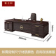 Huilanxuan new Chinese style solid wood executive desk simple ebony wood boss chairman desk combination furniture bookcase customization desk 280*100*76 (ebony wood)
