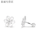 KZD Old Phoenix s999 sterling silver earrings for pierced ears, no need to take them off for sleeping, hypoallergenic earrings, screw-buckle earrings for women, a pair - plum screw earrings, 999 pure silver earrings