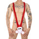 Men's thong cosplay high-cut one-piece thong men's Christmas single butt men's underwear snowman cartoon white one size