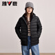 Yalu goose down ribs light down jacket 2025 new autumn and winter short hooded fashionable casual jacket