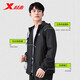XTEP water-repellent top autumn and winter new men's jacket training suit outdoor cycling suit double-layer windbreaker sportswear 0104 regular-true black-three-proof technology L