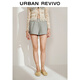 UR2025 Spring New Women's Simple Casual Sports Style Versatile Drawstring Shorts UWM650034 Light Gray Gray (Short) XS