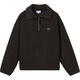 LACOSTE French crocodile loose shoulder half-zip lapel sherpa fleece pullover sweatshirt men's SKB/chocolate color one size 4