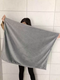 RSRDDY small blanket for children, students, knees and legs, office gift, Internet cafe, thickened flannel, winter solid color small blanket, double layer gray and black growth ring pattern short hair 80*100cm, size and weight options are available