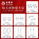Lao Fengxiang Zhou Earrings Women's PT950 Platinum Earrings One Week Earrings Valentine's Day Birthday Gift for Girlfriend and Wife Romantic Appointment Affectionate Gift Zhou Earrings About 14.6g