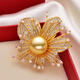 SNQP golden orchid cashmere coat brooch high-end exquisite fashion women's light luxury brooch jewelry gold 862A
