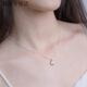 KZD Old Phoenix 999 pure silver white chalcedony plum blossom necklace female niche design ins simple clavicle chain pendant plum you can't necklace silver same style