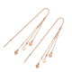 Saphire K gold earrings for women 18k rose gold simple ear wire earrings price square piece tassel style