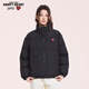 Charles Heart and Wang Churan Same Style Men and Women Couples Same Style Winter Thickened Cotton Clothes Bread Clothes Black M
