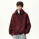 MONPOC heavy half zipper natal red sweatshirt men's spring and autumn American hoodie jacket MOW07 Ancora red L