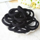 Rubber band ponytail head rope holster hair rope high elasticity and durable rubber ring black hair tie FQ31-seamless black 20 pcs