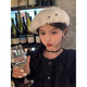Miss Right's daughter, the heroine, original white beret, Cupid Love Autumn and Winter Plush, small face-showing painter's hat for women, daughter, heroine, planet model, M 54-58cm