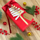 DOROCH Christmas ribbon accessories set gift wrapping paper creative Christmas gift box with decoration accessories