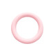 Silicone teether food grade hole ring chewing gum for babies to prevent falling off and bite during oral period, white
