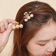 2025 new headwear gift, high-end small pearl clip, exquisite and compact hair clip for the back of the head for women, three-piece set of clips, random style