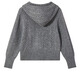 CHOCOOLATE it women's sweater women's giant good-looking gray double zipper knitted cardigan large size women's autumn and winter twist hooded jacket light gray M
