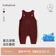 Babylove baby overalls autumn and winter woolen pants for men and women solid color versatile knitted pants warm jumpsuits
