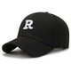 Reba's same style, enlarged baseball cap for men and women, large head circumference, face-showing, small spring and summer lettering, versatile baseball cap, embroidered style - black