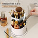 Vipero Makeup Brush Storage Makeup Brush Storage Tube Rotating Dustproof Dressing Table Cosmetics Storage Box Lipstick Eyeshadow Storage White Storage Bucket + Transparent Cover Rotating/Dustproof and Waterproof