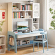 Huixun solid wood children's study desk desk bookshelf integrated student desk home lifting desk simple computer desk walnut color #desk + bookshelf 80cm*60cm*75cm total height 180cm