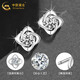 CHINA GOLD pt950 platinum earrings for women platinum four-leaf clover topaz earrings Mid-Autumn Festival birthday gift for girlfriend and wife pt950-four-leaf clover earrings silver about 1.2g