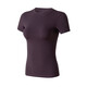 Weightlifting new quick-drying breathable yoga short-sleeved outdoor running sports T-shirt Pilates training fitness clothing Lilac powder waist shaping_tight fit XL