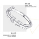 Wanfulong Platinum 950 Ring Personalized Retro European and American Simple D Chain Female Niche Design Gift for Girlfriend and Wife Birthday Gift Platinum 950 Personalized Retro European and American Ring 2.53g