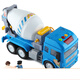 Mixer truck large Linda music sound and light cement pump truck tank truck engineering vehicle model children's boy toy car music climbing car (with battery + minifigure)