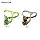 Men's underwear thong cotton briefs leopard print thin sexy low waist U convex large bag sports fun style green + leopard print M100-120Jin Jin equals 0.5 kg