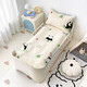 Kindergarten bed pure cotton quilt three-piece nap children's quilt pure cotton baby six-piece kindergarten entry kit Panda Paradise 120*150cn single piece quilt cover
