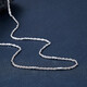 CHINA GOLD platinum hemp rope necklace, simple and versatile, birthday gift for boyfriend 2025, about 5.13g