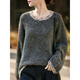 La Chapelle French heavy industry small fragrant style pullover sweater for women 2025 autumn and winter new loose slimming and good-looking knitted bottoming shirt beige one size 90-140Jin Jin equals 0.5 kg