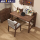 Ouyilang solid wood folding desk study desk small apartment home bedroom study multi-functional installation-free small table