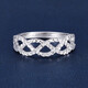 Laofu gold platinum imitation diamond cross ripple ring cross ripple ring about 2.4g