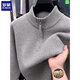 ROMON Henry collar sweater men's autumn and winter 2025 new thickened sweater high-end brand wool sweater middle-aged line clothes button style dark gray offline 2XL 150Jin Jin equals 0.5kg -170Jin Jin equals 0.5kg