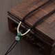 Jewelry accessories hand-woven pendant rope crystal handmade rainbow winding necklace rope small round rope hanging neck rope Autumn green