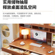 Huixun simple modern study solid wood desk home bedroom office computer desk student bookshelf bookcase integrated writing desk walnut color #desk + bookshelf 80cm*60cm*75cm total height 190cm