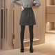 She Chi Sa Silver Suit Skirt Women's 2025 Autumn and Winter New Elastic Waist Solid Color Temperament Short A-Line Skirt