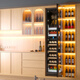 Kelati red wine cabinet constant temperature wine cabinet home 2 meters high large capacity can be embedded in the living room glass door frost-free wine cabinet villa wine cabinet tea preservation cabinet beer and wine display cabinet 2 meters high dual temperature red wine hanging cup ice bar single layer full 270L