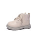 Terranis Yangma recommends spring and autumn baby girl toddler shoes 1-2-3 years old British style Martin boots for boys soft off-white single shoes 21_size_inner length 13.0cm