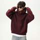MONPOC heavy half zipper natal red sweatshirt men's spring and autumn American hoodie jacket MOW07 Ancora red L