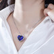 Millais Jewelry Heart of the Ocean 5A Tanzanite Necklace Women's 18K Gold Inlaid Diamond Pendant Colorful Jewelry Fashion Jewelry Accessories 6.78 Carat Tanzanite Including Chain